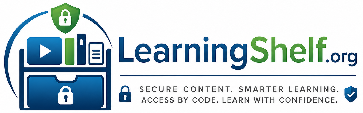 LearningShelf.org Logo - Secure Content. Smarter Learning.
